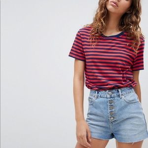 NWT ASOS high waisted denim cutoff shorts